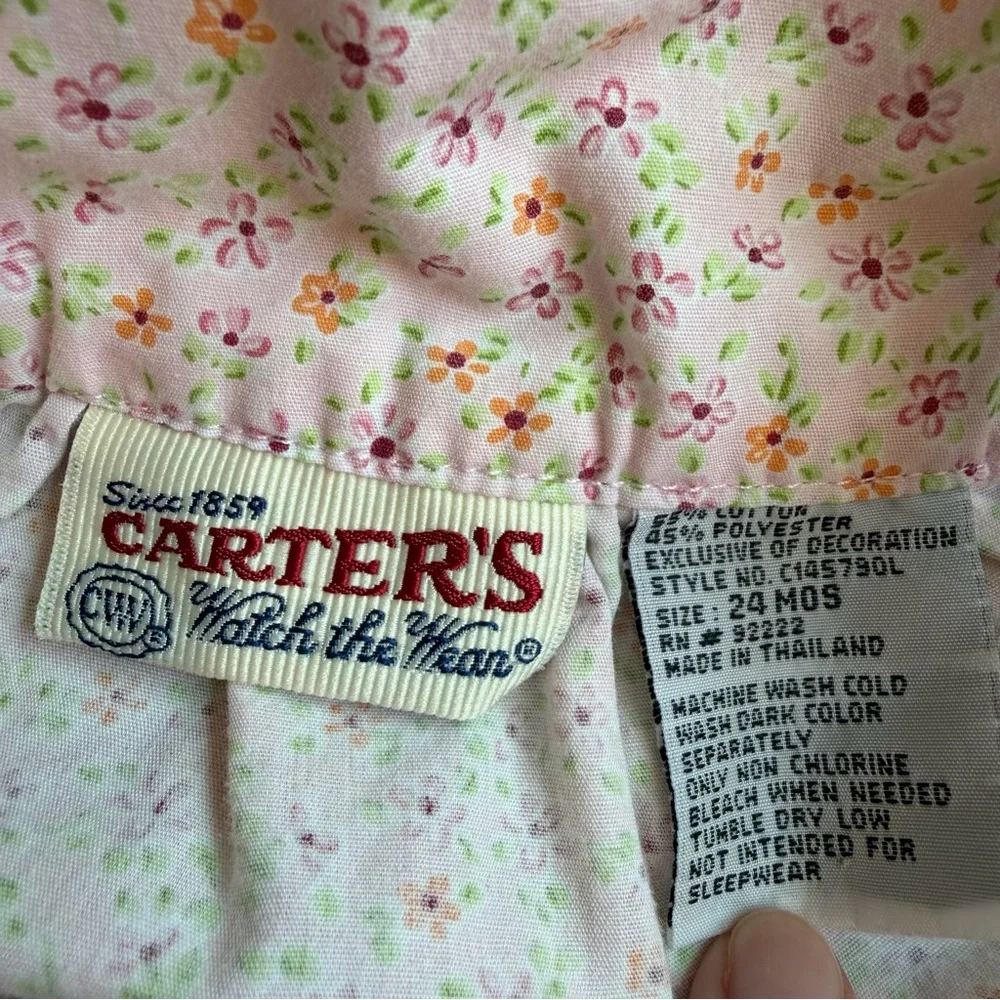 Carter’s Vintage Baby Girl Two- Piece Outfit Bloomers 24 Months Pink Floral